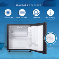 Danby - 1.6 cu.ft. Black Compact Fridge - DAR016B1BM