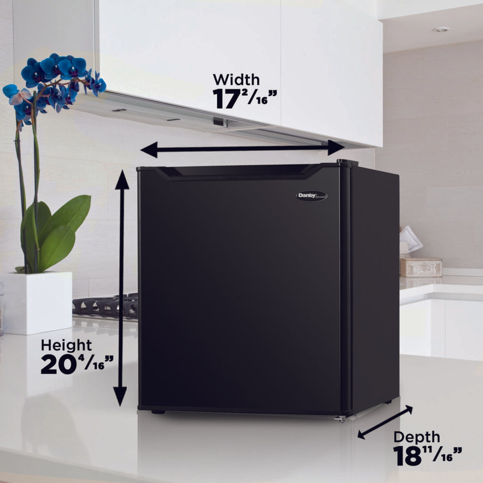 Danby - 1.6 cu.ft. Black Compact Fridge - DAR016B1BM