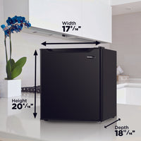 Danby - 1.6 cu.ft. Black Compact Fridge - DAR016B1BM