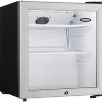 Danby - 1.6 cu.ft. Compact Platinum Glass Door Fridge - DAG016A2BDB