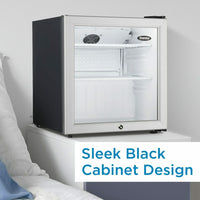 Danby - 1.6 cu.ft. Compact Platinum Glass Door Fridge - DAG016A2BDB