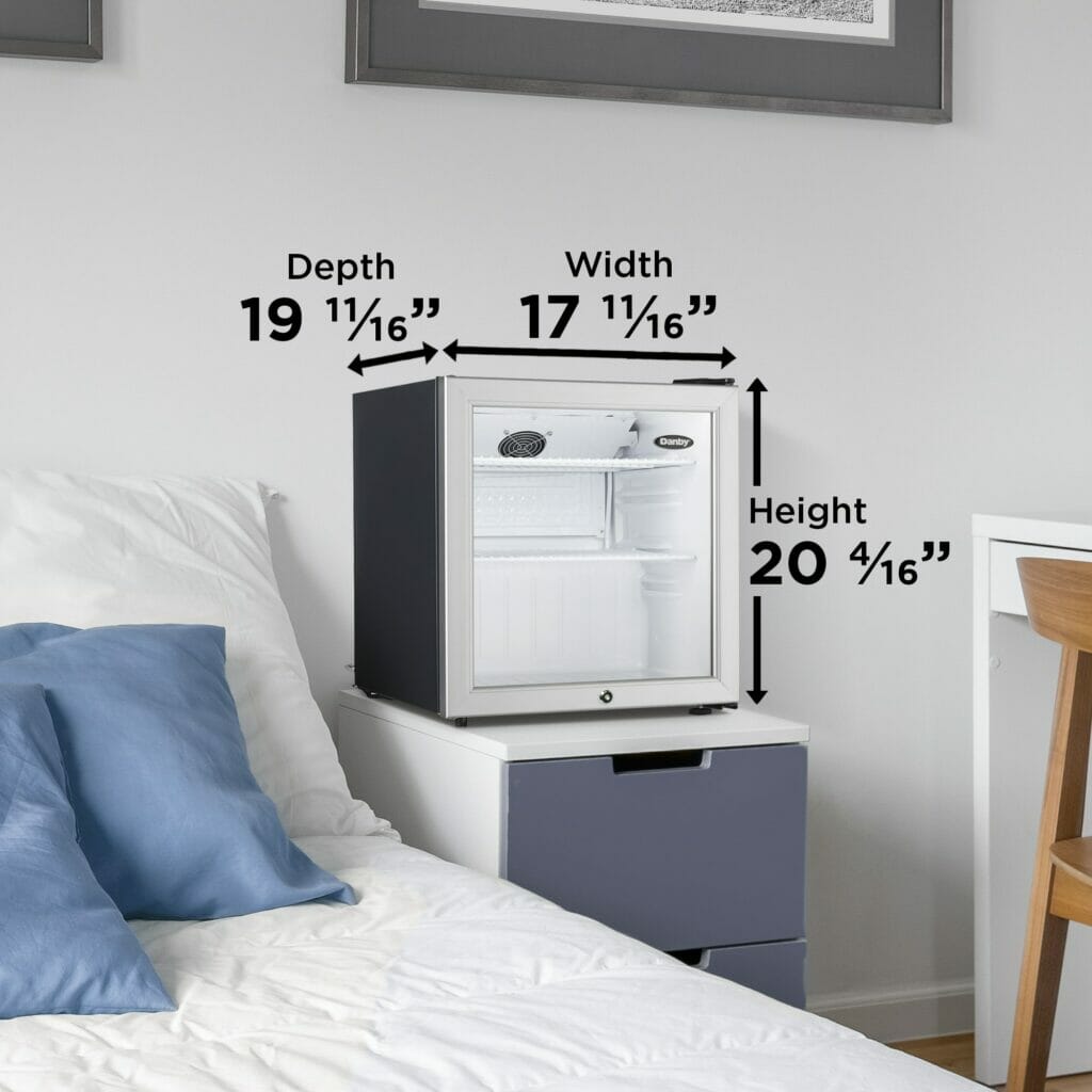 Danby - 1.6 cu.ft. Compact Platinum Glass Door Fridge - DAG016A2BDB