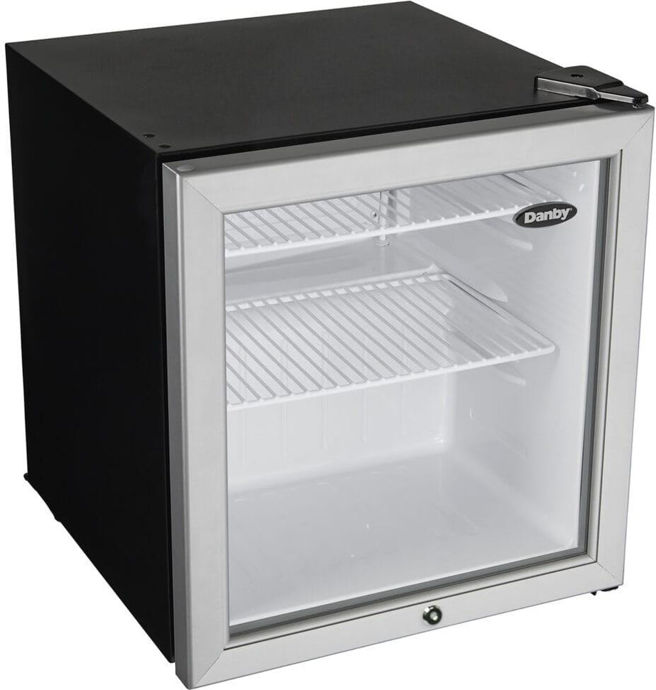 Danby - 1.6 cu.ft. Compact Platinum Glass Door Fridge - DAG016A2BDB