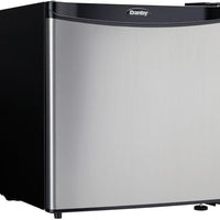 Danby - 1.6 cu.ft. Stainless Steel Door Black Cabinet Compact Fridge - DAR016A1BSLDB