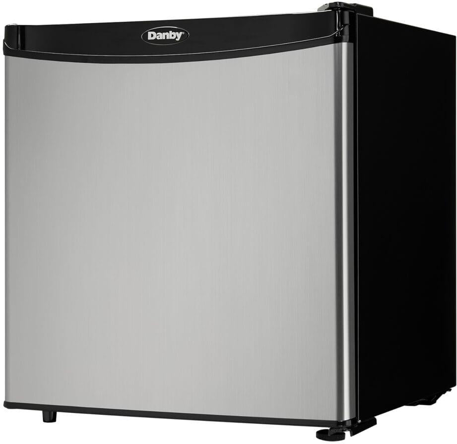 Danby - 1.6 cu.ft. Stainless Steel Door Black Cabinet Compact Fridge - DAR016A1BSLDB