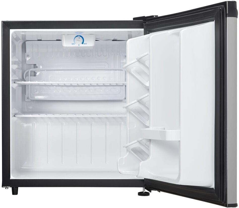 Danby - 1.6 cu.ft. Stainless Steel Door Black Cabinet Compact Fridge - DAR016A1BSLDB