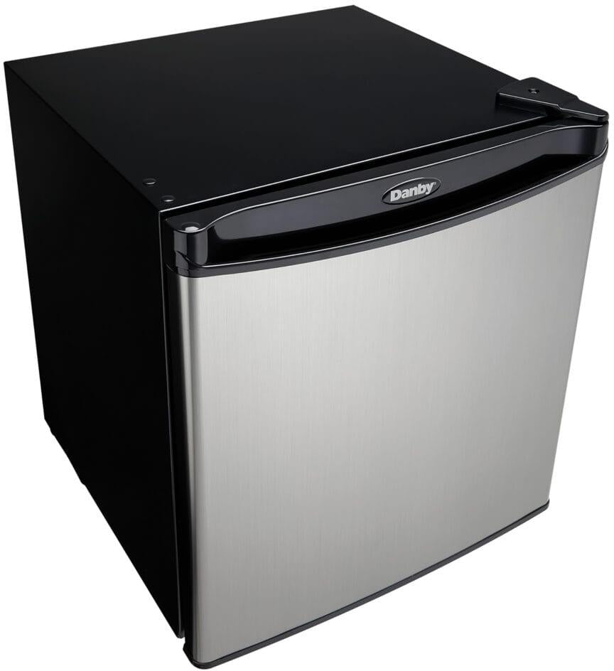 Danby - 1.6 cu.ft. Stainless Steel Door Black Cabinet Compact Fridge - DAR016A1BSLDB
