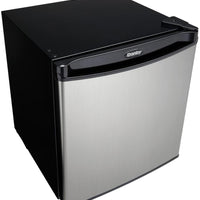 Danby - 1.6 cu.ft. Stainless Steel Door Black Cabinet Compact Fridge - DAR016A1BSLDB