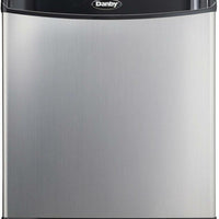 Danby - 1.6 cu.ft. Stainless Steel Door Black Cabinet Compact Fridge - DAR016A1BSLDB