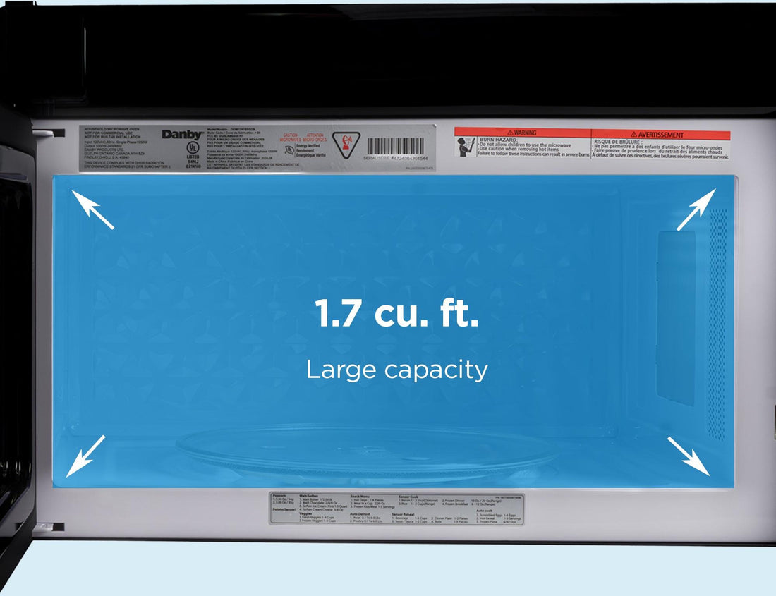 Danby - 1.7 cu.ft. Stainless Steel Over The Range Microwave Oven - DOM1741BSSDB