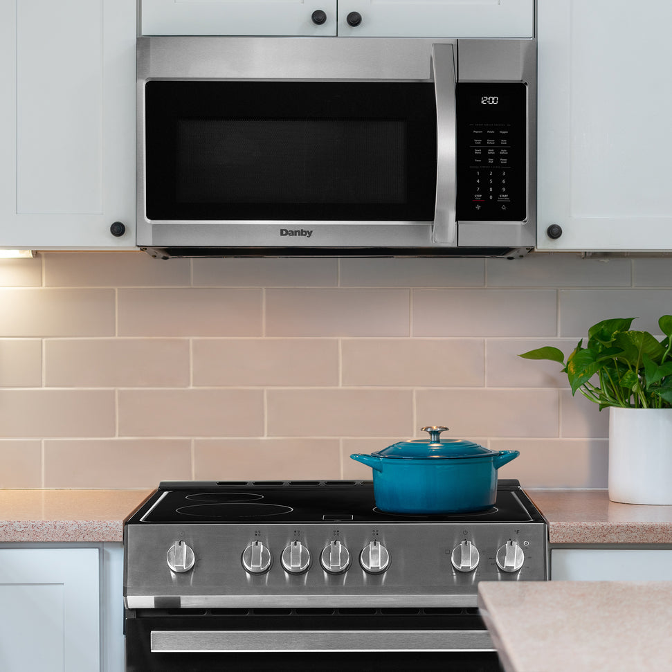 Danby - 1.7 cu.ft. Stainless Steel Over The Range Microwave Oven - DOM1741BSSDB