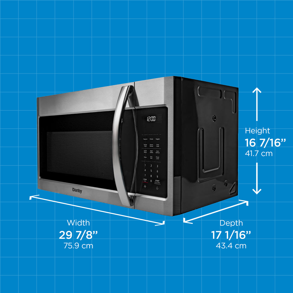 Danby - 1.7 cu.ft. Stainless Steel Over The Range Microwave Oven - DOM1741BSSDB