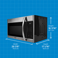 Danby - 1.7 cu.ft. Stainless Steel Over The Range Microwave Oven - DOM1741BSSDB