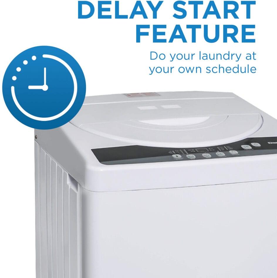 Danby - 1.8 cu. ft. Compact Top Load White Washing Machine - DWM065A1WDB-6