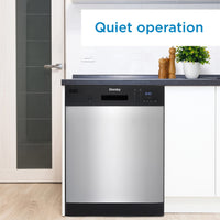 Danby - 24" Built-In Dishwasher With Stainless look - DDW2404EBSS