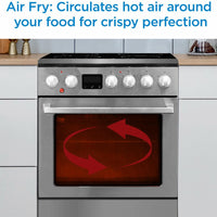 Danby - 24″ TruAirFry Smooth Top Stainless Steel Slide-in Electric Range - DRCA240BSSC