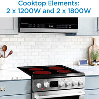 Danby - 24″ TruAirFry Smooth Top Stainless Steel Slide-in Electric Range - DRCA240BSSC