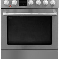 Danby - 24″ TruAirFry Smooth Top Stainless Steel Slide-in Electric Range - DRCA240BSSC