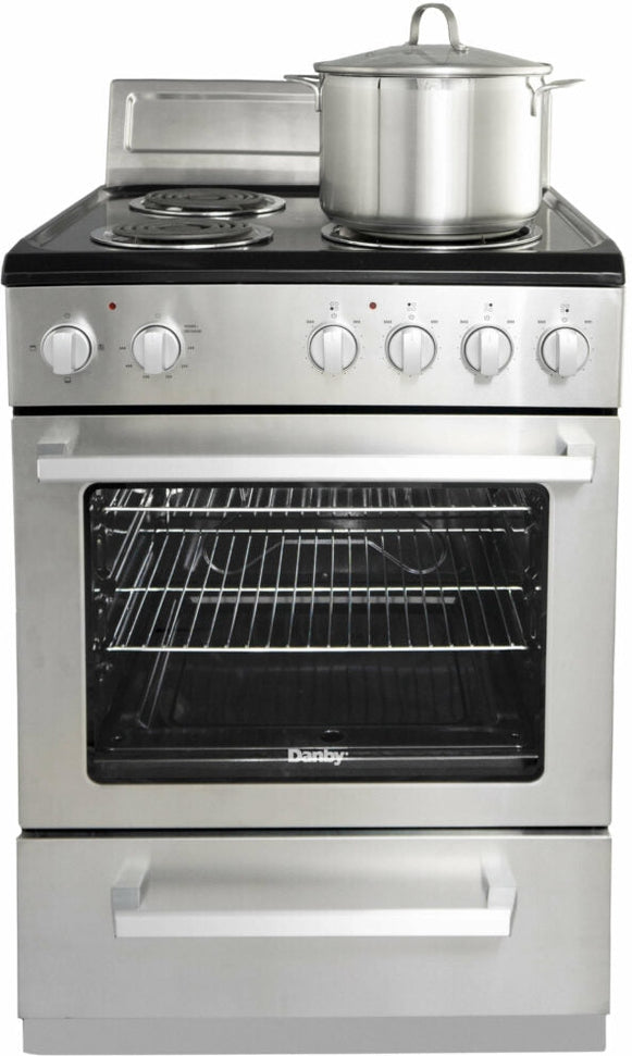 Danby - 24" Wide Electric Range In Stainless Steel With FSE Coil - DERM240BSSC