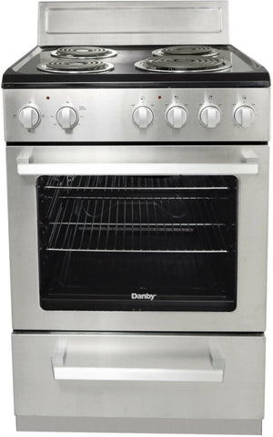 Danby - 24" Wide Electric Range In Stainless Steel With FSE Coil - DERM240BSSC