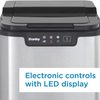 Danby - 25 lbs. Countertop Stainless Steel Ice Maker - DIM2500SSDB