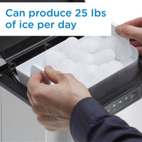Danby - 25 lbs. Countertop Stainless Steel Ice Maker - DIM2500SSDB