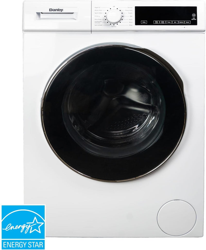 Danby - 2.2 cu. ft. Stackable Front Load White Washing Machine with Steam - DWM022D3WDB