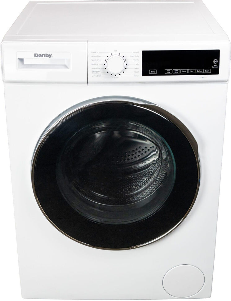 Danby - 2.2 cu. ft. Stackable Front Load White Washing Machine with Steam - DWM022D3WDB