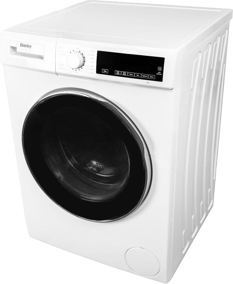 Danby - 2.2 cu. ft. Stackable Front Load White Washing Machine with Steam - DWM022D3WDB