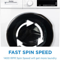 Danby - 2.2 cu. ft. Stackable Front Load White Washing Machine with Steam - DWM022D3WDB