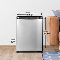 Danby - 2.2 cu.ft. Stainless Steel Compact Fridge - DAR022A1SLDB