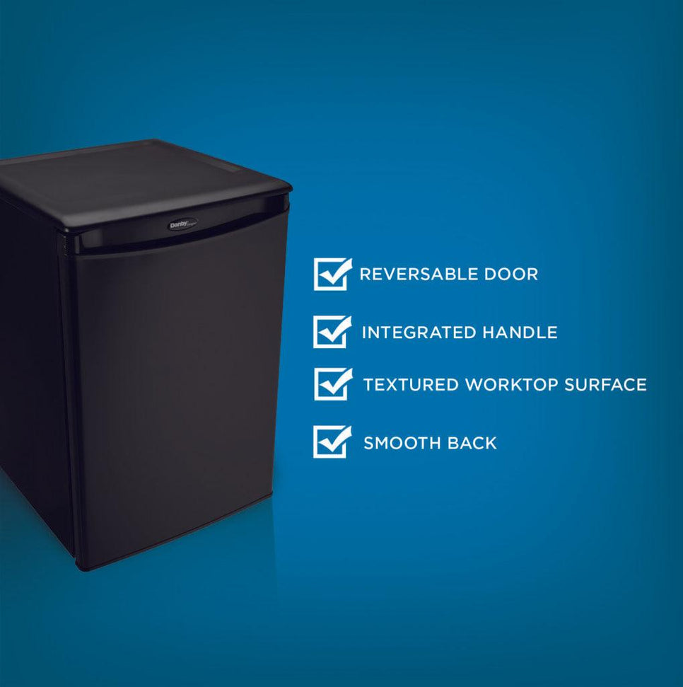 Danby - 2.6 cu.ft. Black Compact Fridge - DAR026A1BDD