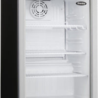 Danby - 2.6 cu.ft. Compact Glass Door Platinum Fridge - DAG026A2BDB