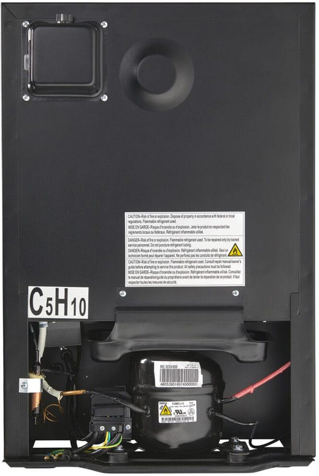 Danby - 2.6 cu.ft. Compact Glass Door Platinum Fridge - DAG026A2BDB