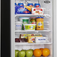 Danby - 2.6 cu.ft. Compact Glass Door Platinum Fridge - DAG026A2BDB