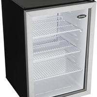 Danby - 2.6 cu.ft. Compact Glass Door Platinum Fridge - DAG026A2BDB