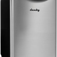Danby - 2.6 cu.ft. Contemporary Classic Stainless Steel & Black Compact Fridge - DAR026A2BSLDB
