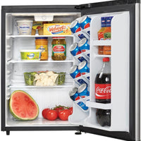 Danby - 2.6 cu.ft. Contemporary Classic Stainless Steel & Black Compact Fridge - DAR026A2BSLDB