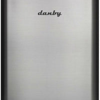 Danby - 2.6 cu.ft. Contemporary Classic Stainless Steel & Black Compact Fridge - DAR026A2BSLDB