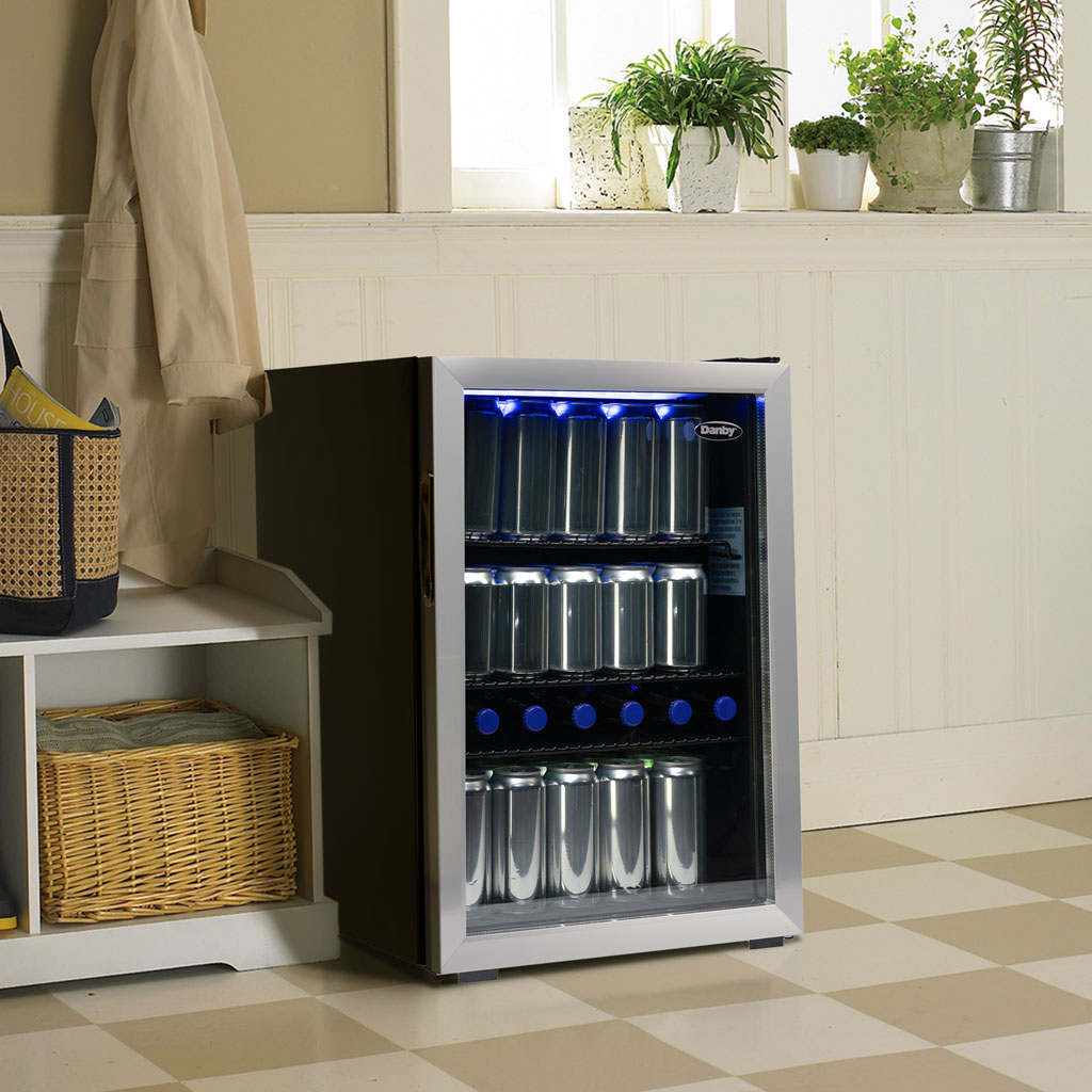 Danby - 2.6 cu.ft. Free-Standing Beverage Center In Stainless Steel - DBC026A1BSSDB