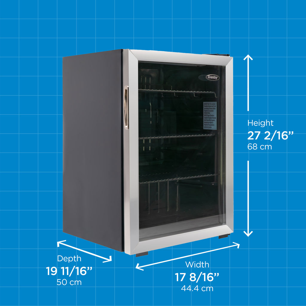 Danby - 2.6 cu.ft. Free-Standing Beverage Center In Stainless Steel - DBC026A1BSSDB