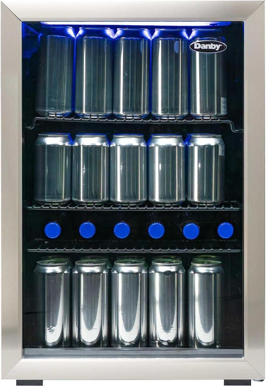 Danby - 2.6 cu.ft. Free-Standing Beverage Center In Stainless Steel - DBC026A1BSSDB