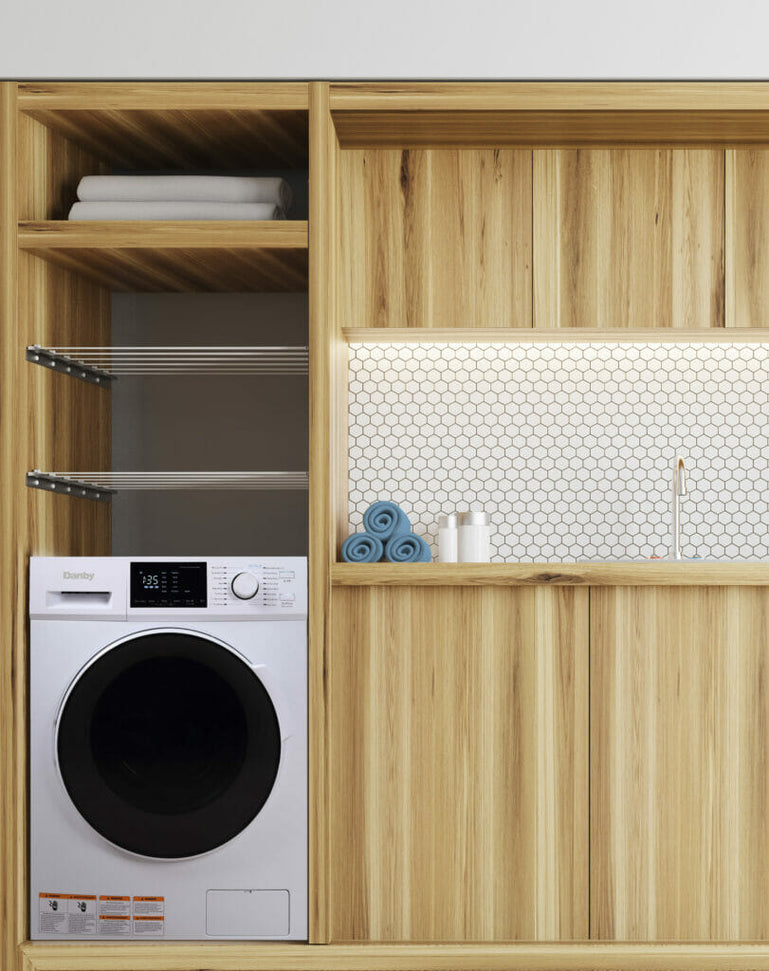 Danby - 2.7 cu. ft. All-In-One Ventless White Washer & Dryer - DWM120WDB-3