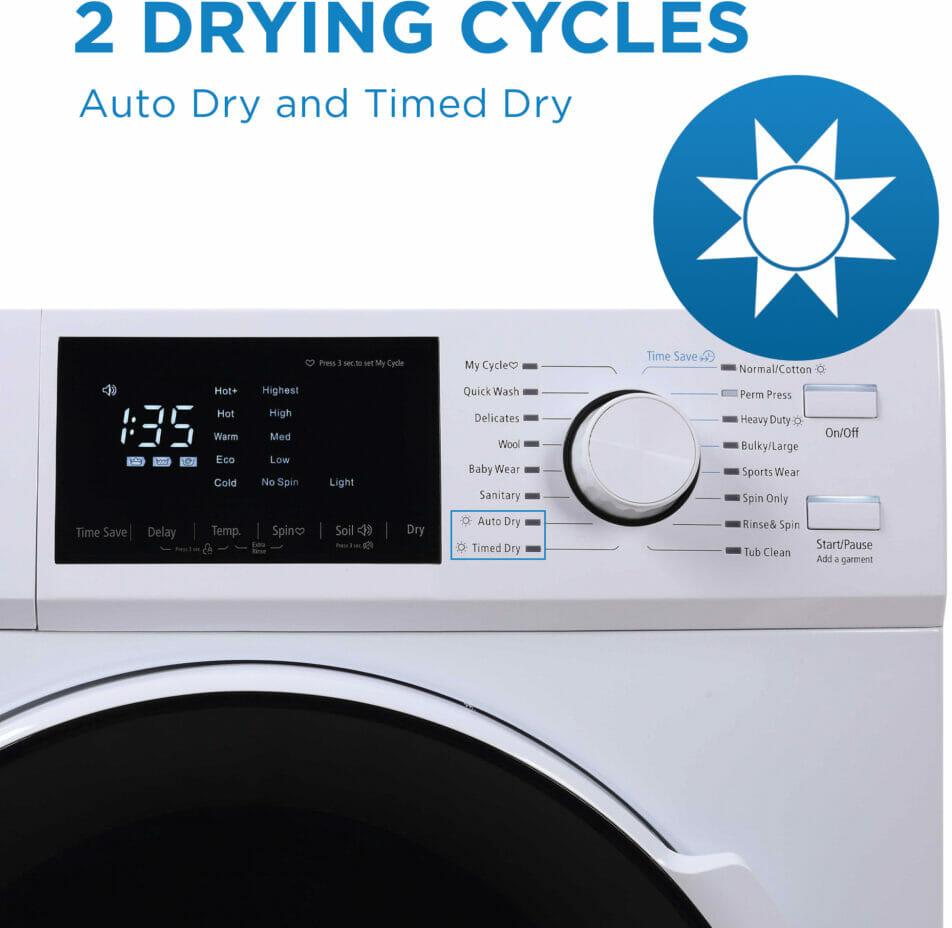 Danby - 2.7 cu. ft. All-In-One Ventless White Washer & Dryer - DWM120WDB-3