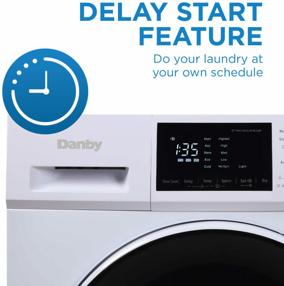 Danby - 2.7 cu. ft. All-In-One Ventless White Washer & Dryer - DWM120WDB-3