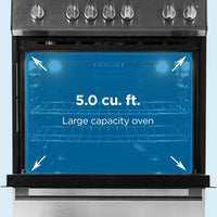 Danby - 30” Stainless Steel Slide in Smooth Top Electric Range with Knob Controls - DRRM300BSSC