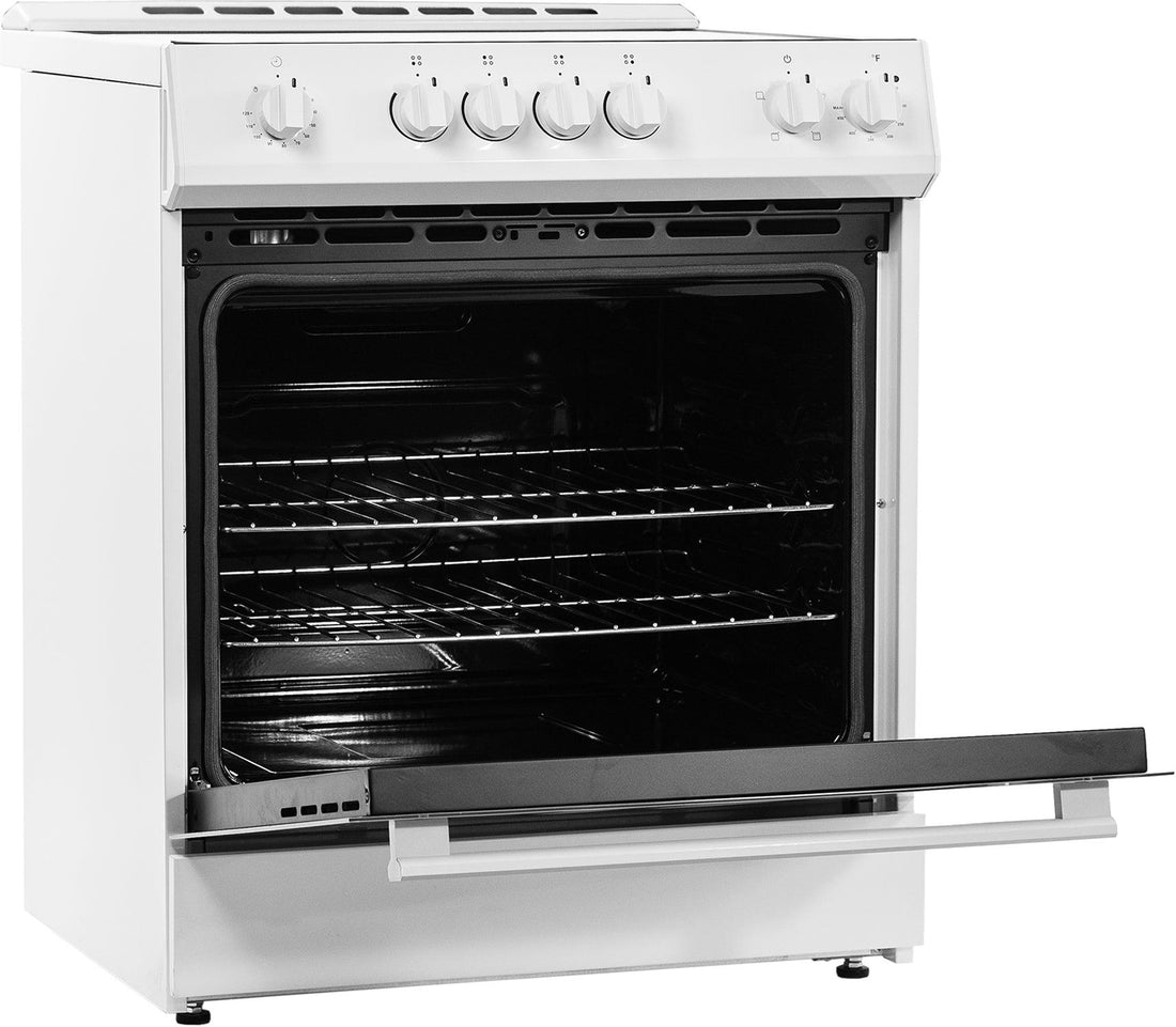 Danby - 30” White Slide in Smooth Top Electric Range with Knob Controls - DRRM300WC