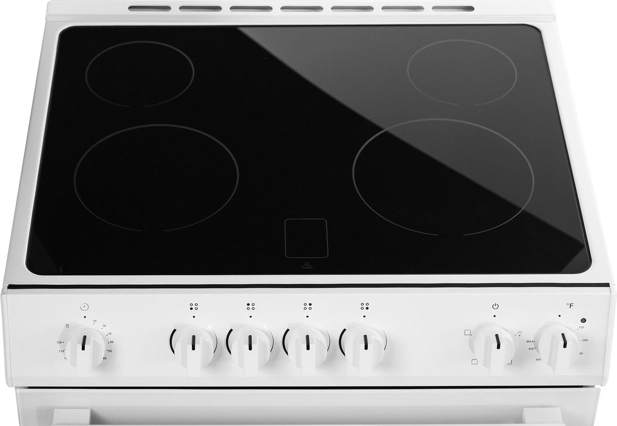 Danby - 30” White Slide in Smooth Top Electric Range with Knob Controls - DRRM300WC