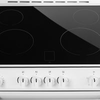 Danby - 30” White Slide in Smooth Top Electric Range with Knob Controls - DRRM300WC