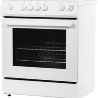Danby - 30” White Slide in Smooth Top Electric Range with Knob Controls - DRRM300WC